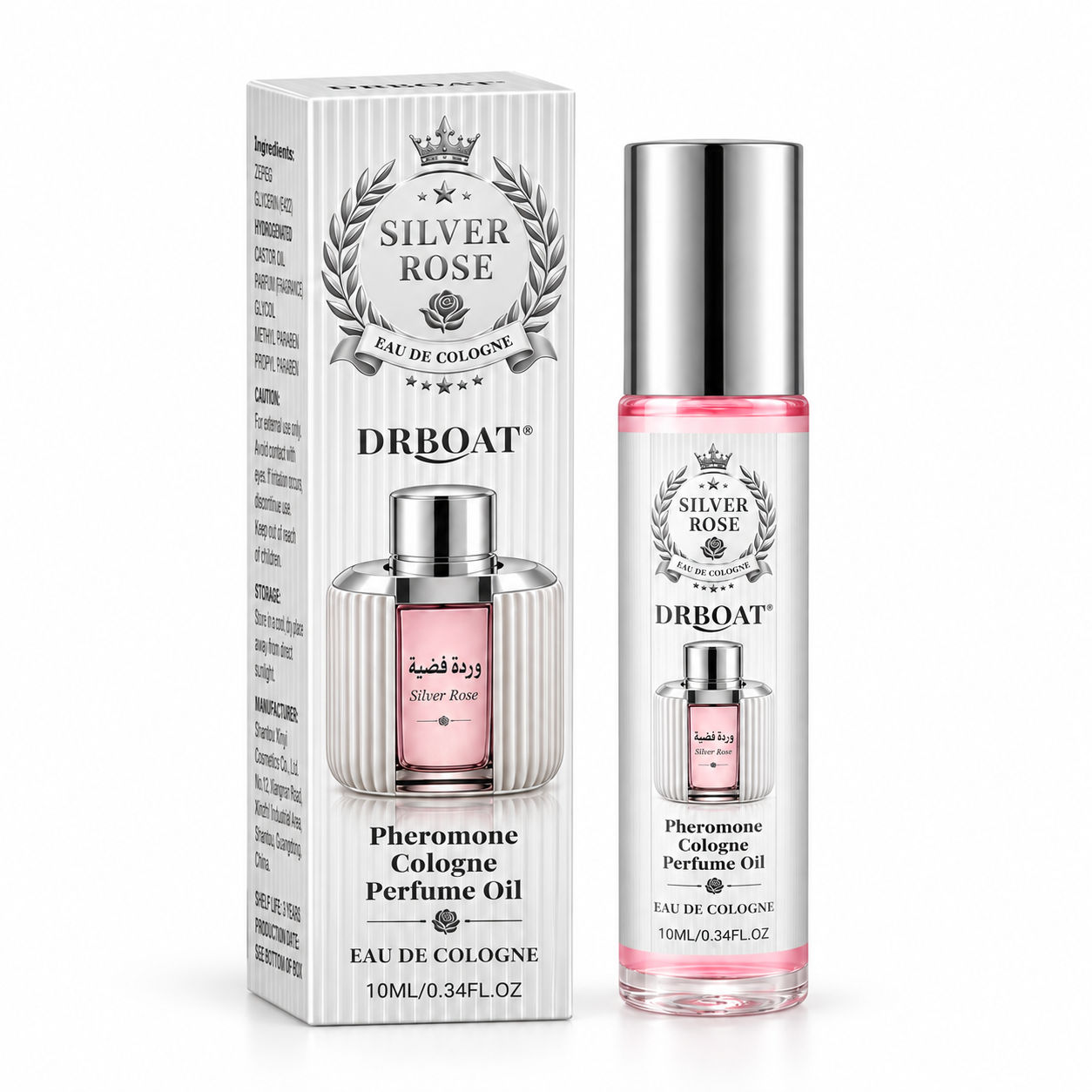 Perfume Fragrance Concentration - Silver Rose Roll-On Perfume Oil,10ml Floral